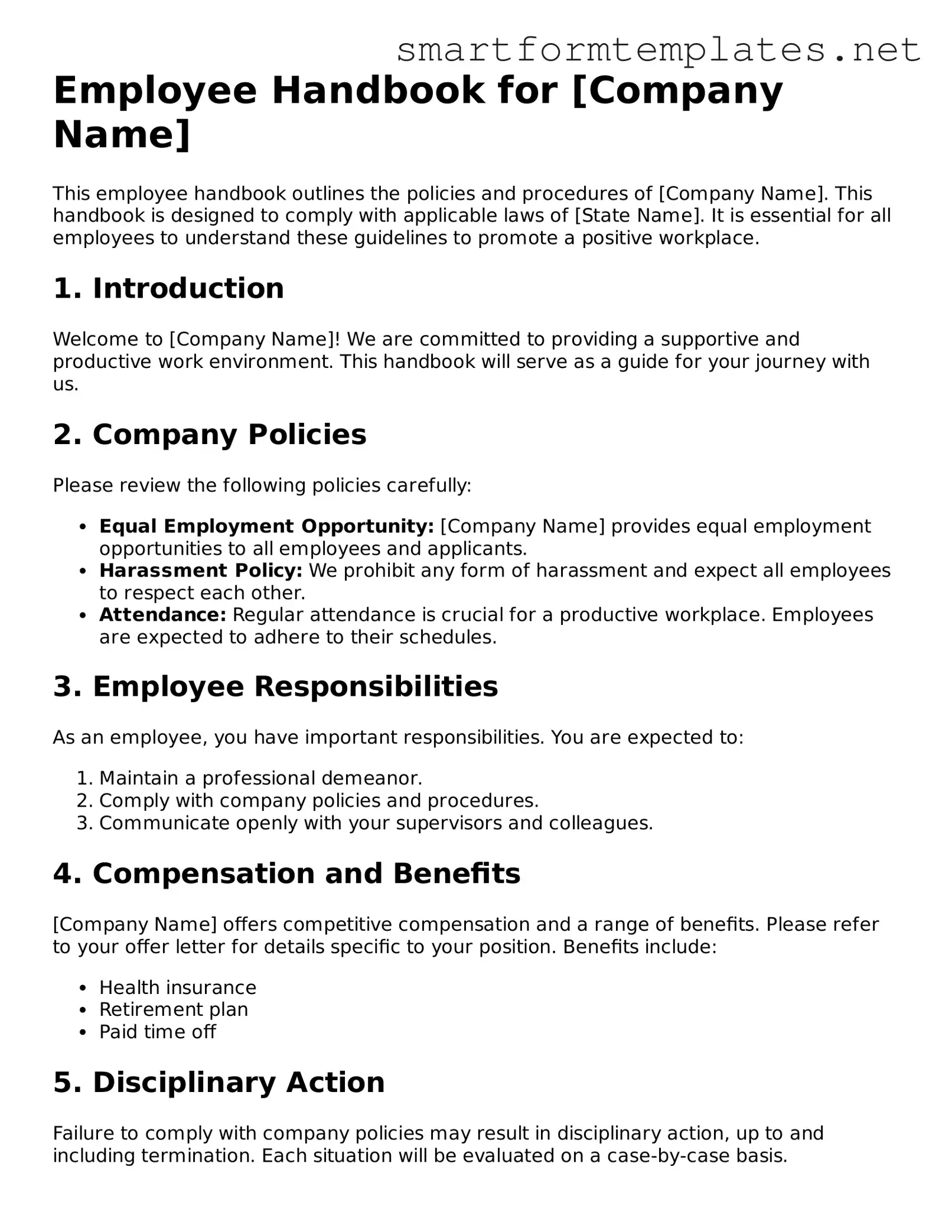 Employee Handbook Template