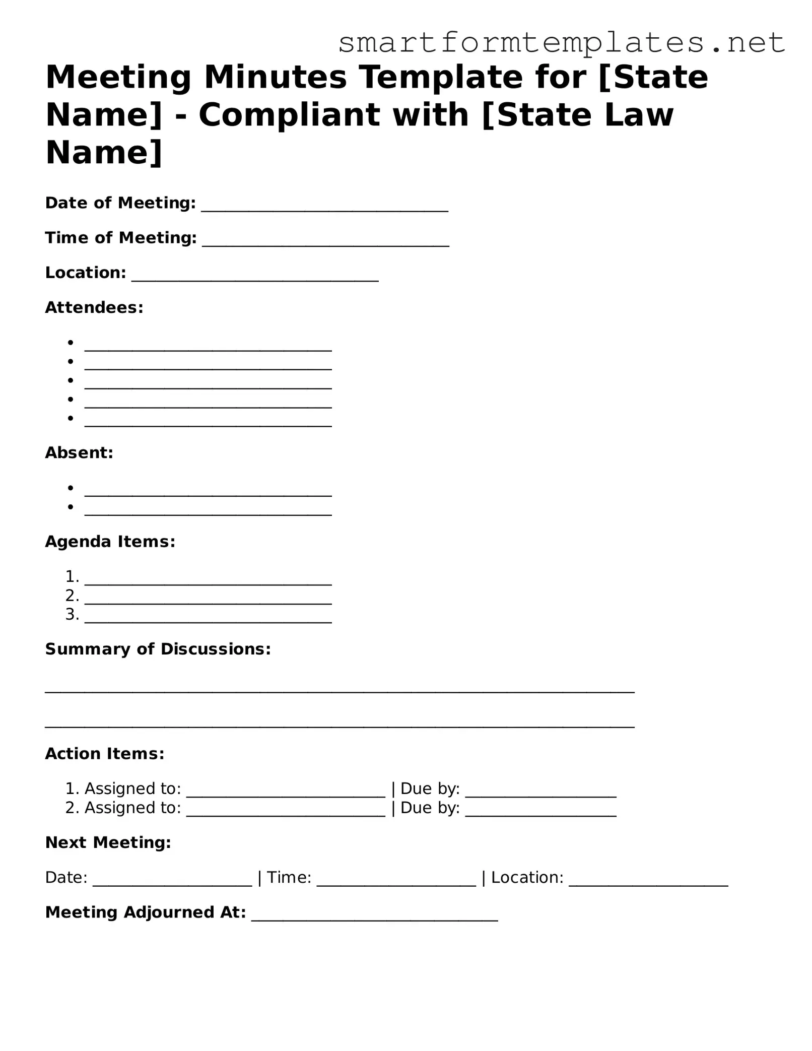 Meeting Minutes Template