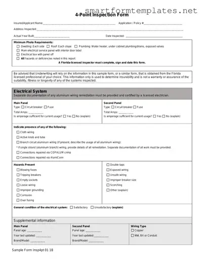 Free 4 Point Inspection PDF Form