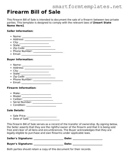 Firearm Bill of Sale Template