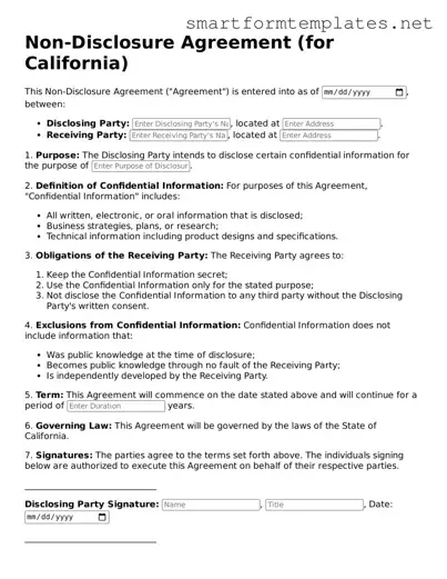 Non-disclosure Agreement Template