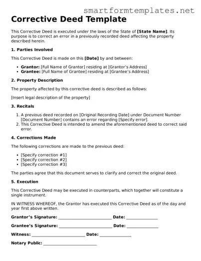 Corrective Deed Template