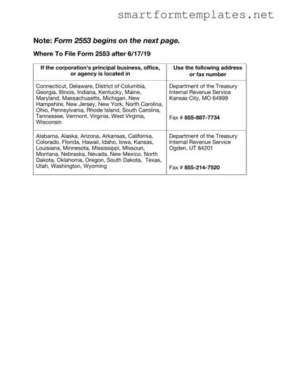 Free IRS 2553 PDF Form