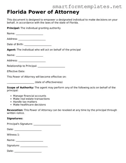 Official Florida Power of Attorney Form