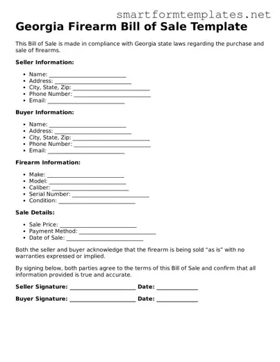 Official Georgia Firearm Bill of Sale Form