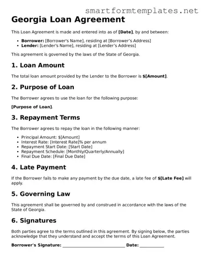 Official Georgia Loan Agreement Form