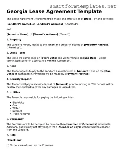 Official Georgia Lease Agreement Form