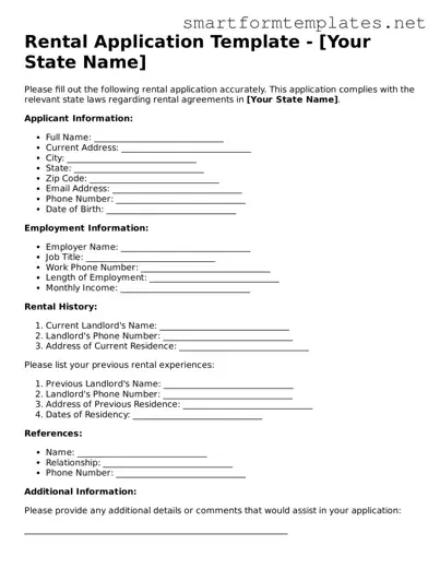 Rental Application Template