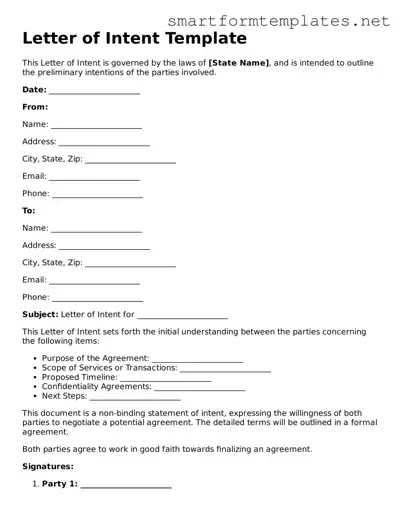 Letter of Intent Template