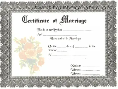 Free Marriage Certificate PDF Form