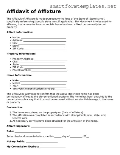 Affidavit of Affixture Template