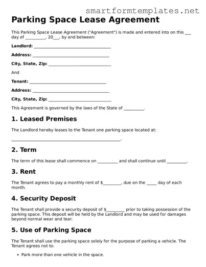 Parking Space Lease Agreement Template