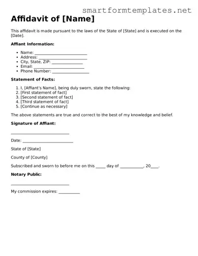Affidavit Template